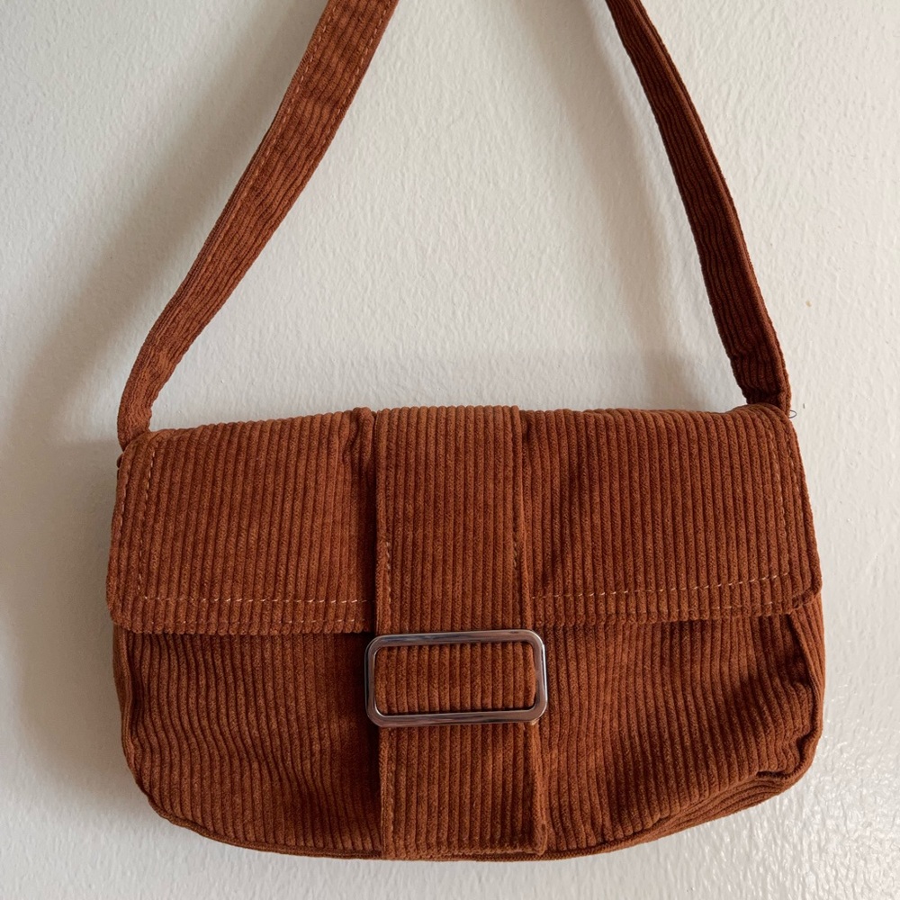 Corduroy shoulder bag